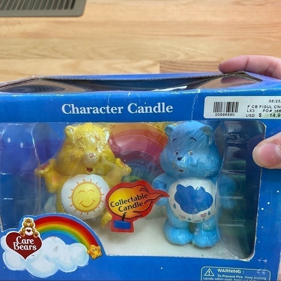 Vintage Care Bears Character Candle Set NEW Sunshine Grumpy Storm - Picture 5 of 8
